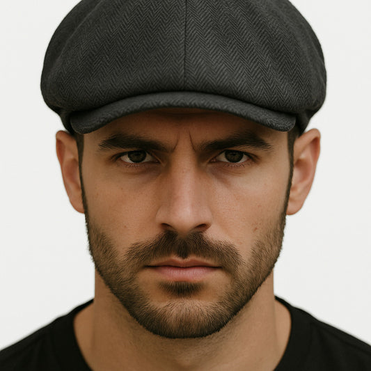 Boina Hombre Estilo Peaky Blinders Vintage Urbana Elegante Negro Estandar Lisa