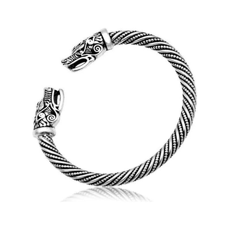 Pulsera Ragnar Lodbrok Vikingos Brazalete - Vikings Plateado 19 Cm 0 Mm