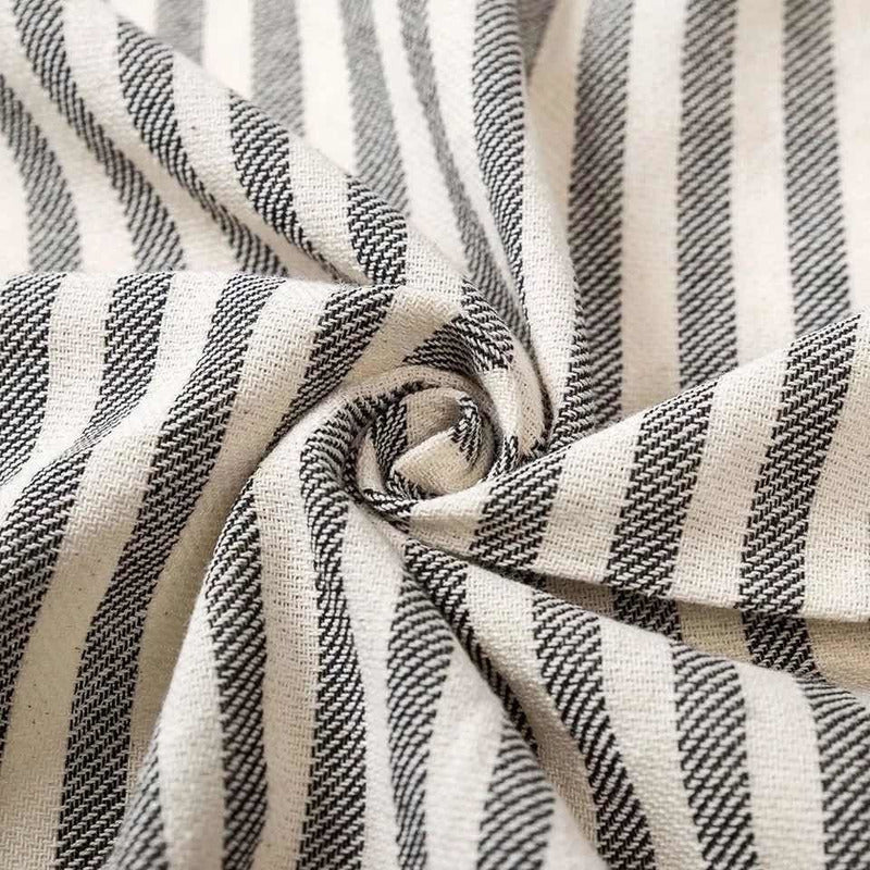 Toalla Turca De Playa Rayada De Gris, Piecera O Manta Gris Rayas