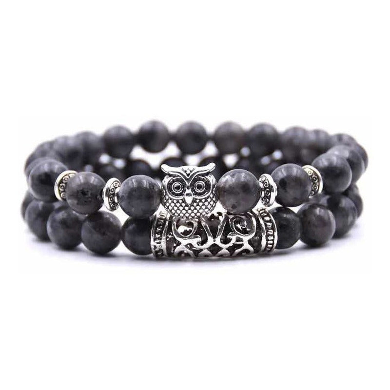 Pulsera Brazalete De Búho Elegante Místico Piedras 0 Cm