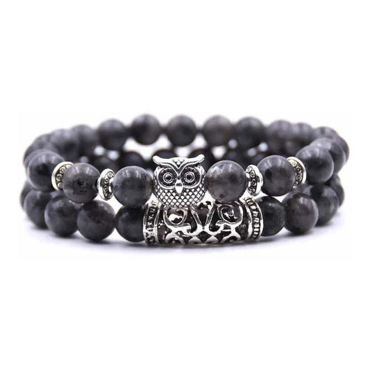 Pulsera Brazalete De Búho Elegante Místico Piedras 0 Cm