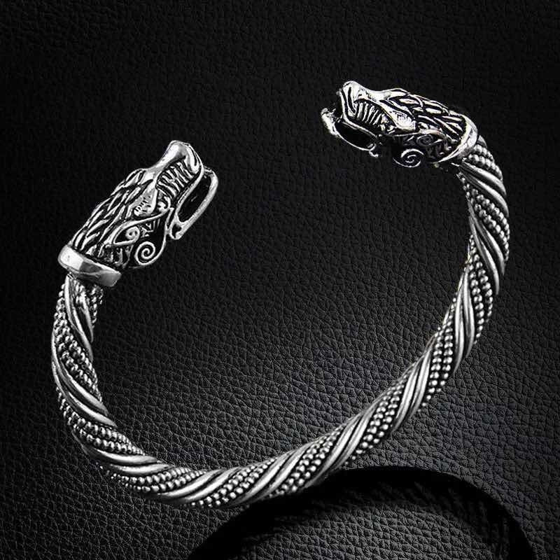 Pulsera Ragnar Lodbrok Vikingos Brazalete - Vikings Plateado 19 Cm 0 Mm